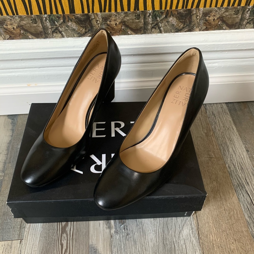 NATURALIZER WOMENS DRESS PUMP SANDALS BLACK